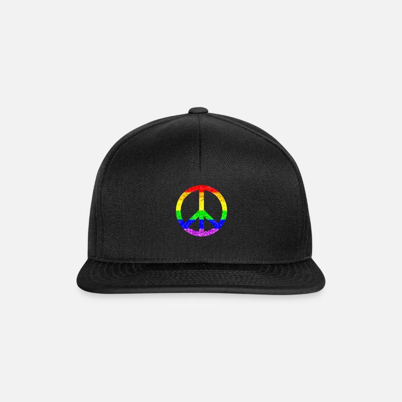 Brillanter LGBTQ-Frieden - Snapback Cap - Schwarz/Schwarz