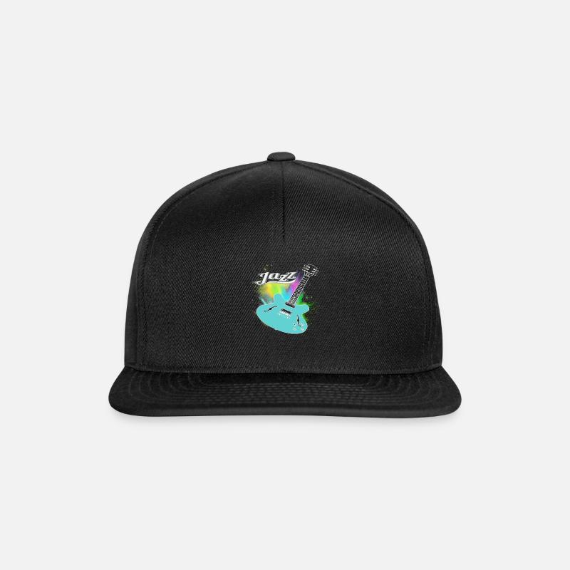 Jazz Guitar Splash Blue - Snapback Cap - Schwarz/Schwarz