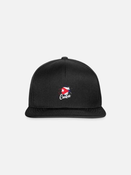 Cuba Flag | Cuba - Snapback Cap - Schwarz/Schwarz