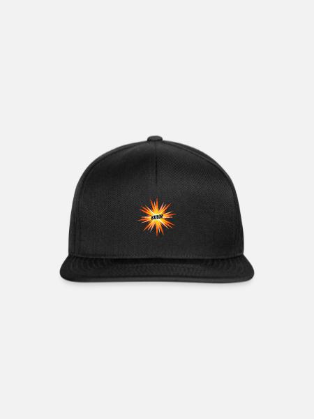 BOOM Sammlung - Snapback Cap - Schwarz/Schwarz