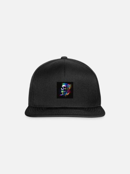 Goa Skull - Snapback Cap - Schwarz/Schwarz
