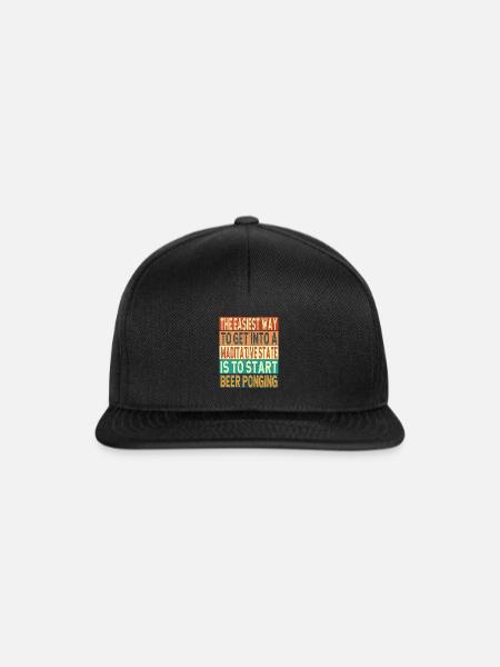 Trinkspiel - Snapback Cap - Schwarz/Schwarz