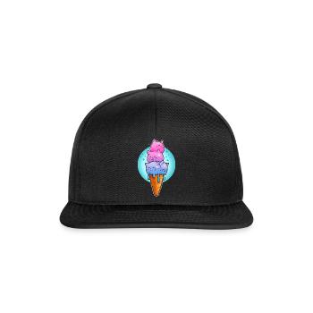 chatons crème glacée - Casquette snapback - noir/noir - Devant