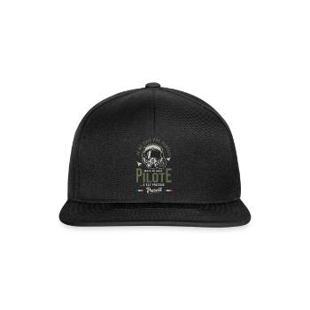 parfait pilote avion de chasse Cadeau humour armée - Casquette snapback - noir/noir - Devant