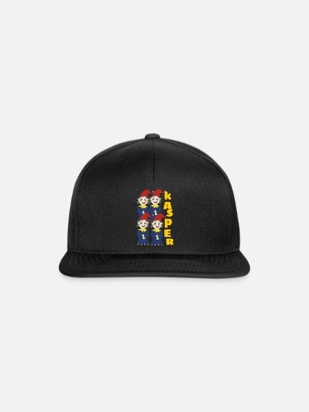 kasper 4 - Snapback Cap - Schwarz/Schwarz