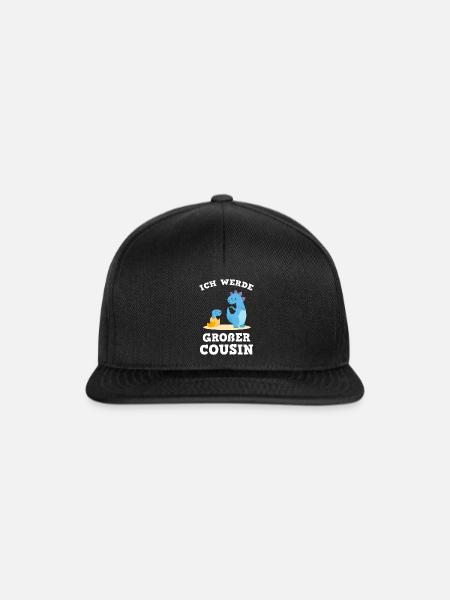 ICH WERDE GROßER COUSIN - Snapback Cap - Schwarz/Schwarz