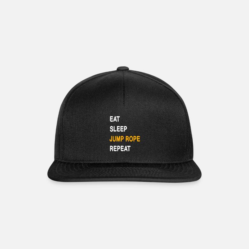 Eat, Sleep, Jump Rope, Repeat - Snapback Cap - Schwarz/Schwarz
