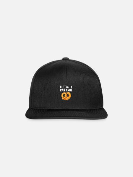 Brezel - Snapback Cap - Schwarz/Schwarz