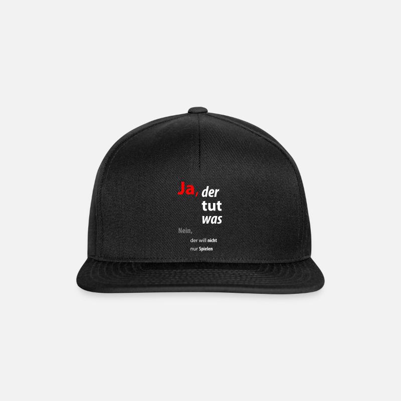 Der Hund tut was - Snapback Cap - Schwarz/Schwarz