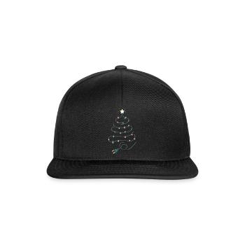 Christmas Tree String Lights Design - Snapback Cap - black/black - Front