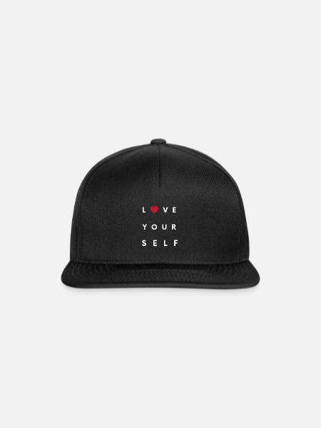 Love yourself - Snapback Cap - Schwarz/Schwarz