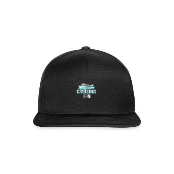 Kreuzfahrt Kreuzfahrtschiff Cruise Vintage Cruiser - Snapback Cap - Schwarz/Schwarz - Vorne