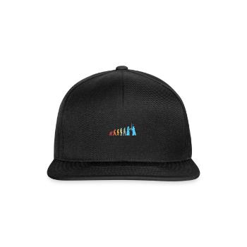 Kendo – Martial Art Vintage Combat Sprüche - Snapback Cap - Schwarz/Schwarz - Vorne