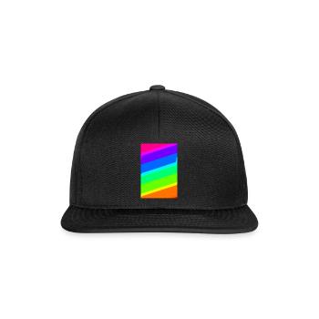 | de dégradé Couleurs arc-en-ciel | Modèle - Casquette snapback - noir/noir - Devant