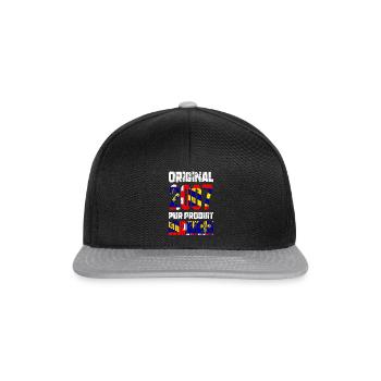 18. Geburtstag - Original - 2007 Burgund - Snapback Cap - Schwarz/Grau - Vorne