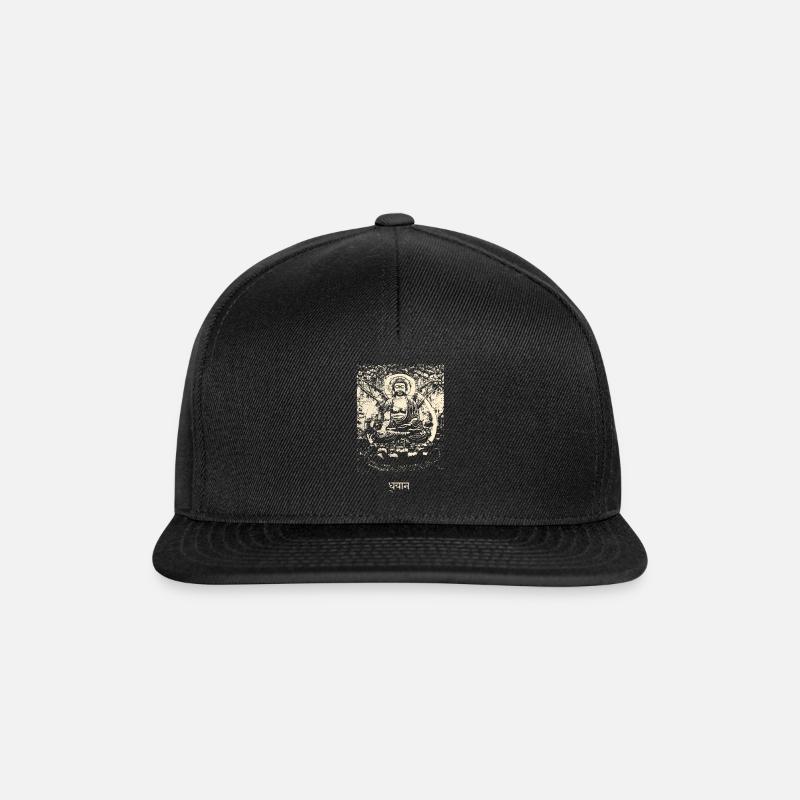 Méditation Bouddhiste - Bouddhiste Bouddha Om Dhyana - Casquette snapback - noir/noir