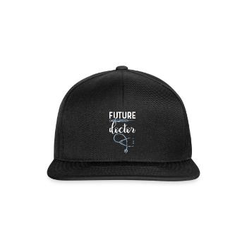 Arzt Ärztin Medizinstudium Medizinstudent Doktor - Snapback Cap - Schwarz/Schwarz - Vorne