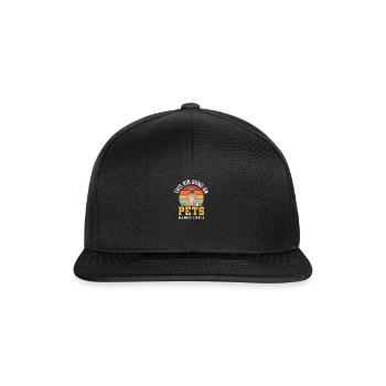 This Kid Runs on - Laufen Läufer Vintage Spruch - Snapback Cap - Schwarz/Schwarz - Vorne