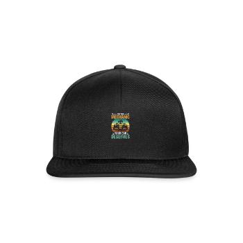 KFZ – Mechaniker Car Mechanik Vintage Werkstatt - Snapback Cap - Schwarz/Schwarz - Vorne