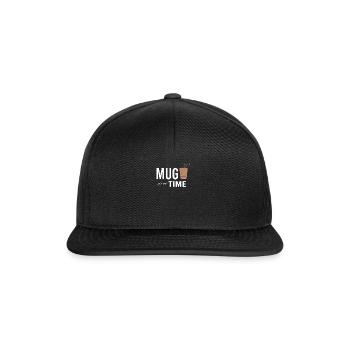 Kaffee Coffee Koffein Vintage Cafe Sprüche - Snapback Cap - Schwarz/Schwarz - Vorne