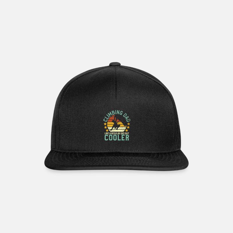 Kletter Papa Retro Lustiger Spruch - Snapback Cap - Schwarz/Schwarz