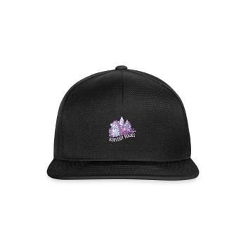 Gology Gologist Felsen Vintage Mineralien Sprüche - Snapback Cap - Schwarz/Schwarz - Vorne