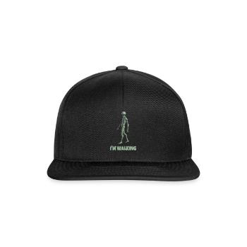 I'M WALKING - Snapback Cap - Schwarz/Schwarz - Vorne