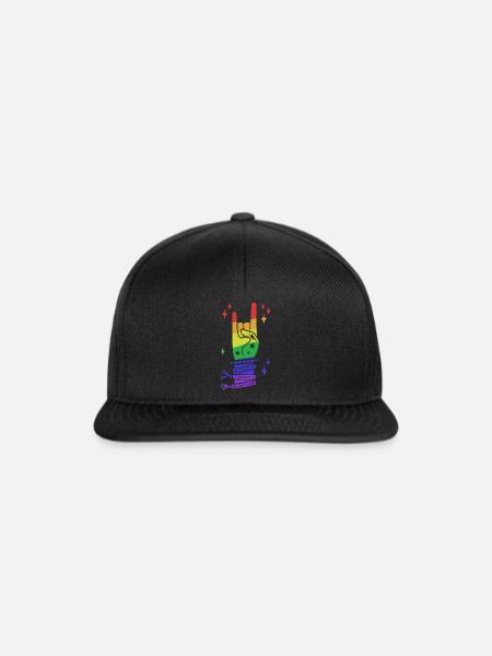 Death Before Mainstream Gay Edition - Heavy Metal - Snapback Cap - Schwarz/Schwarz