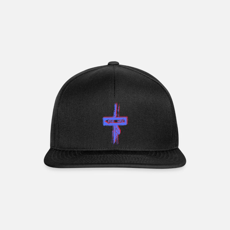 Einweg-Paneele mit 3 Abmessungen - Snapback Cap - Schwarz/Schwarz