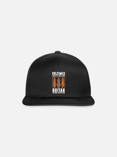 Dulcimer Instrument - Snapback Cap - Schwarz/Schwarz