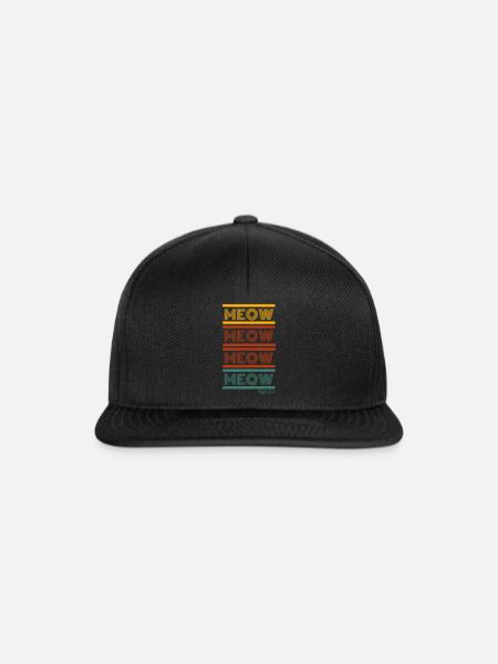MEOW - Modisch moderne Katzensprache - Snapback Cap - Schwarz/Schwarz