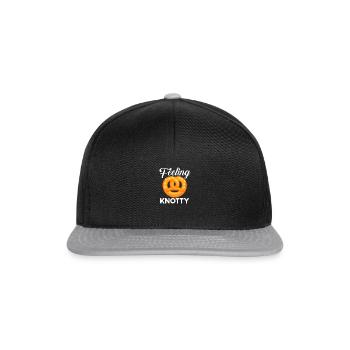 Feel Knotty Weiche Brezel Liebe Brezeln Foodie Foo - Snapback Cap - Schwarz/Grau - Vorne
