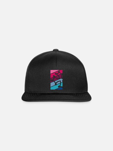 Kreuz Occitane mehrfarbig - Snapback Cap - Schwarz/Schwarz
