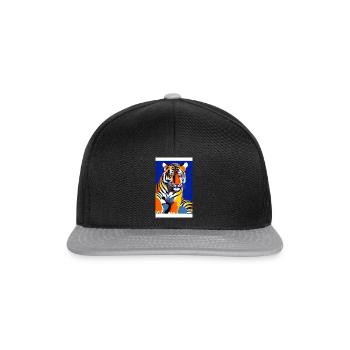 Tigre | Animal | Prédateur | Rugissement | Roi | Asie - Casquette snapback - noir/gris - Devant