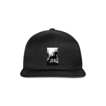 Cheval | Équitation | Animal | Monture | Coloré - Casquette snapback - noir/noir - Devant