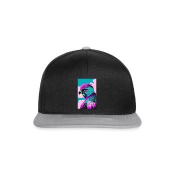 Adler | Vogel | Freiheit | Tiere - Snapback Cap - Schwarz/Grau - Vorne