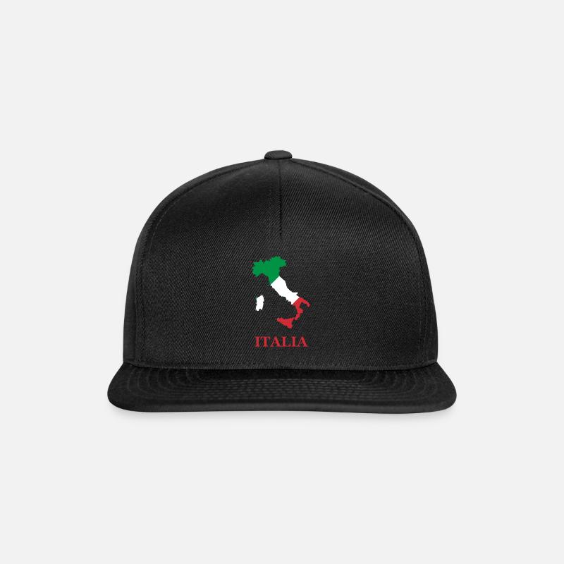Italia - Snapback Cap - Schwarz/Schwarz