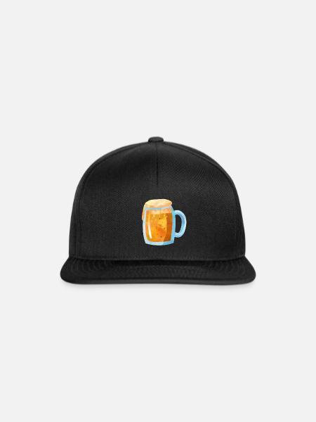 Weizenbier im Krug - Snapback Cap - Schwarz/Schwarz