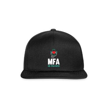 Medizinische Fachangestellte Praxis MFA - Snapback Cap - Schwarz/Schwarz - Vorne