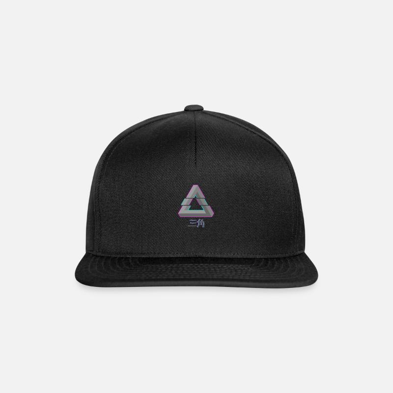 Triangle de Penrose - Glitch Vaporwave - Casquette snapback - noir/noir