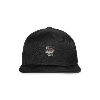 When you are downie eat a brownie - Snapback Cap - black/black - Front