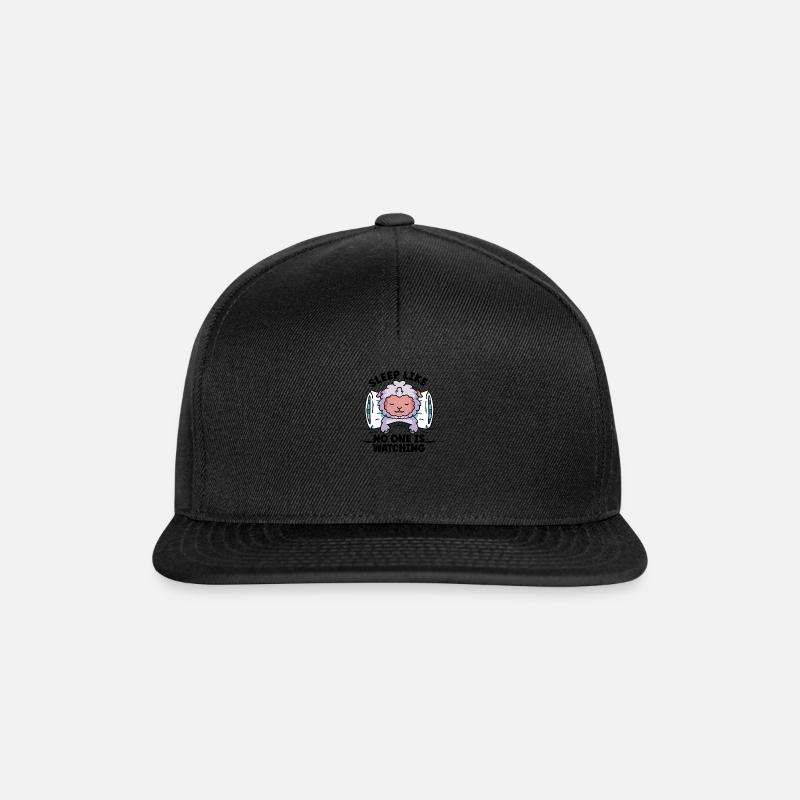 Sleep Like No one is watching Sweet Sheep At - Snapback Cap - black/black
