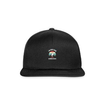 Snowboarding Snowboarder Vintage Wintersport - Snapback Cap - Schwarz/Schwarz - Vorne