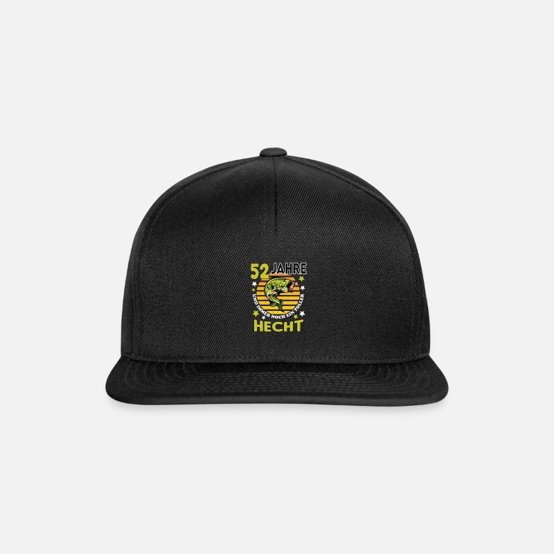 Geburtstag Toller Hecht Alter Jahre 52 - Snapback Cap - Schwarz/Schwarz