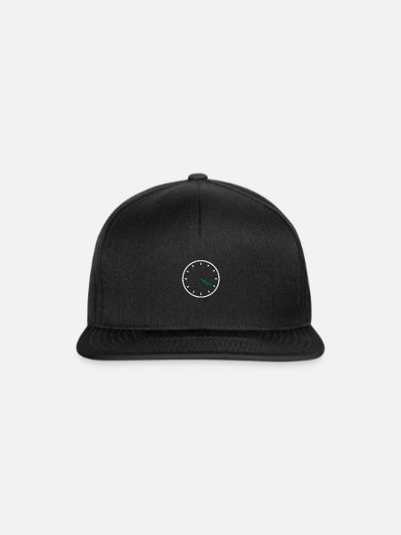 420 4:20 Clock Subtle Stoner - Snapback Cap - Schwarz/Schwarz