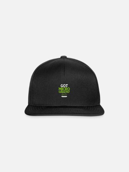 Got Microgreens Gärtnern Microgreen - Snapback Cap - Schwarz/Schwarz