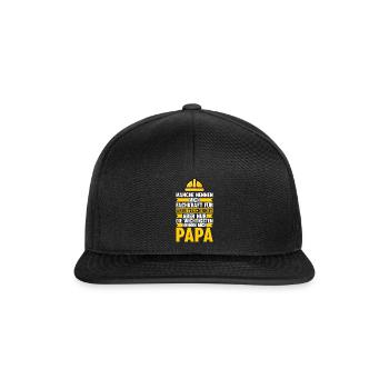 Fachkraft Arbeitssicherheit Papa Sicherheitskraft - Snapback Cap - Schwarz/Schwarz - Vorne