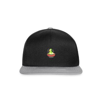 Cockatiel in a Ramen bowl - Snapback Cap - Schwarz/Grau - Vorne