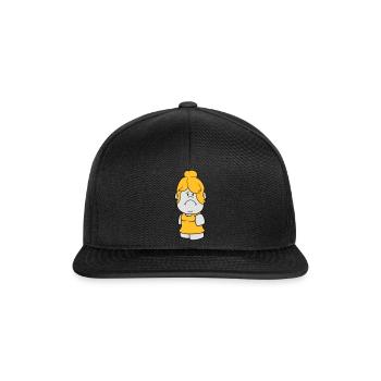 female huebsch big head small woman maedchen - Snapback Cap - black/black - Front