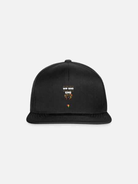 Wir sind eins - Snapback Cap - Schwarz/Schwarz